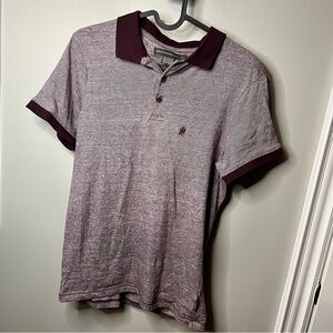 French Connection Men's Polo Shirt in Heathered Maroon